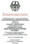 Abb 02 Ehrenurkunde der Fachhochschule Weihenstephan mit ihren Instituten Zierpflanzenbau und Gemüsebau auf der IGA '83 München mit dem Großen Preis der Bundesrepublik in Gold für die besten Informationschau Balkonkastenbepflanzung und Biologische Schädlingsbekämpfung