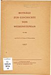 Abb. 09 RAUM, H., 1957, Beiträge zur Geschichte von Weihenstephan, H. IV, Als Manuskript gedruckt ,