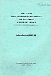 Abb. 14 HÖSSLIN, R. von, Jahresberichte Weihenstephan und Staatliche Lehr- und Forschungsanstalt Weihenstephan, Obst- und Gartenbauverlag, München 1968