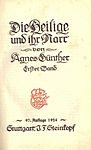 Abb 110 . "Die Heilige und ihr Narr", Günther A., Steinkopf Stuttgart 1924