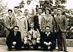 Abb 34 . Tischtennisgruppe Langenburg 1955 , EL44 - EL49 (Bild Krivka, O.)
